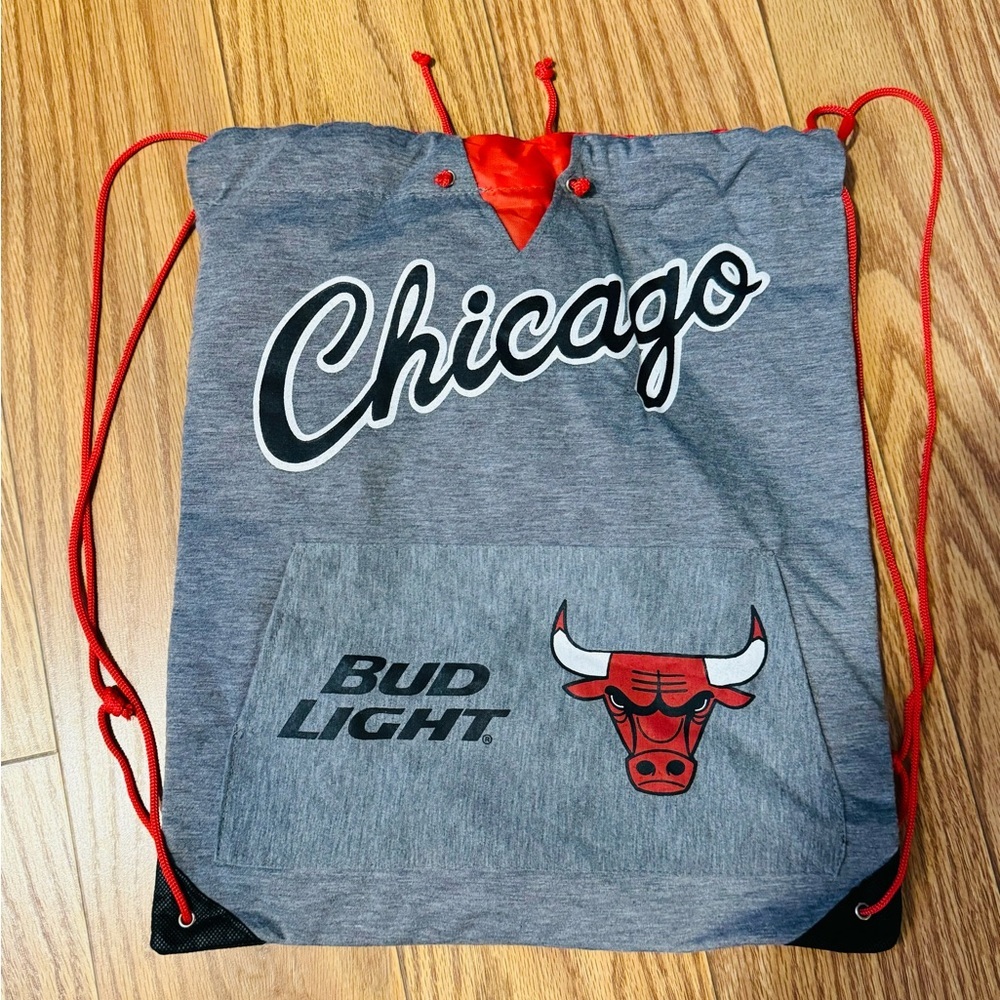Chicago Bulls Drawstring Backpack Gym Bag Bud Light